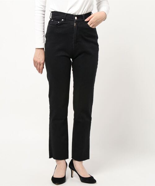 KOBE LETTUCE（コウベレタス）の「2丈ストレートデニム　低身長サイズ（デニムパンツ・レディース・オフホワイト/その他/ホワイト系その他/その他2/ブラック/ブラック系その他・M/MEDIUM/S/SMALL）」の6枚目の写真