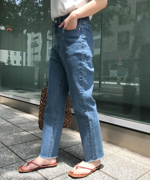 KOBE LETTUCE（コウベレタス）の「2丈ストレートデニム　低身長サイズ（デニムパンツ・レディース・オフホワイト/その他/ホワイト系その他/その他2/ブラック/ブラック系その他・M/MEDIUM/S/SMALL）」の15枚目の写真