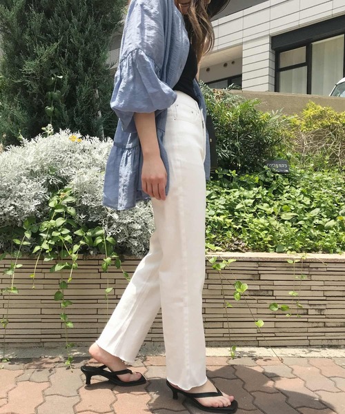 KOBE LETTUCE（コウベレタス）の「2丈ストレートデニム　低身長サイズ（デニムパンツ・レディース・オフホワイト/その他/ホワイト系その他/その他2/ブラック/ブラック系その他・M/MEDIUM/S/SMALL）」の16枚目の写真