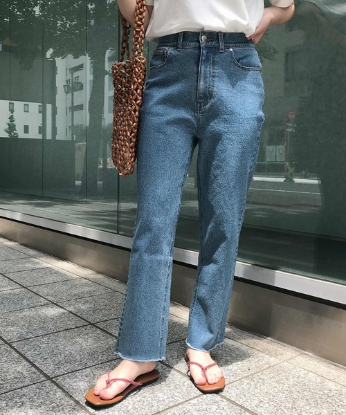 KOBE LETTUCE（コウベレタス）の「2丈ストレートデニム　低身長サイズ（デニムパンツ・レディース・オフホワイト/その他/ホワイト系その他/その他2/ブラック/ブラック系その他・M/MEDIUM/S/SMALL）」の20枚目の写真