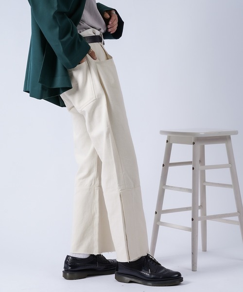 kutir（クティール）の「サイドスリットデニムパンツ（デニムパンツ・メンズ・オフホワイト/サックスブルー/ブラック・SMALL/MEDIUM/LARGE）」の12枚目の写真