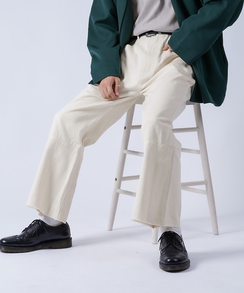 kutir（クティール）の「サイドスリットデニムパンツ（デニムパンツ・メンズ・オフホワイト/サックスブルー/ブラック・SMALL/MEDIUM/LARGE）」の13枚目の写真