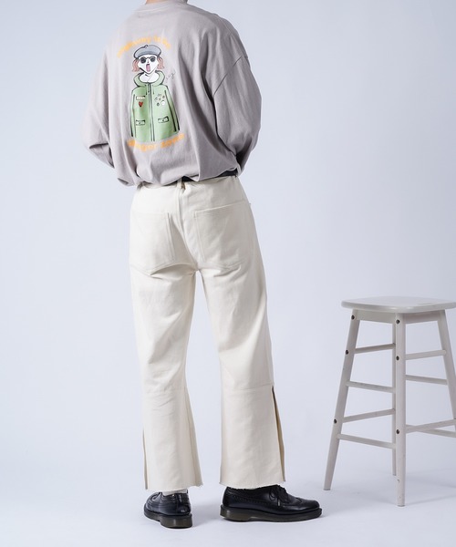 kutir（クティール）の「サイドスリットデニムパンツ（デニムパンツ・メンズ・オフホワイト/サックスブルー/ブラック・SMALL/MEDIUM/LARGE）」の18枚目の写真