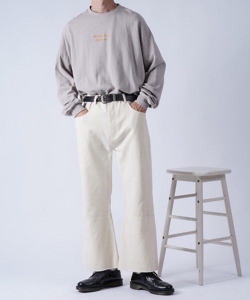 kutir（クティール）の「サイドスリットデニムパンツ（デニムパンツ・メンズ・オフホワイト/サックスブルー/ブラック・SMALL/MEDIUM/LARGE）」の17枚目の写真