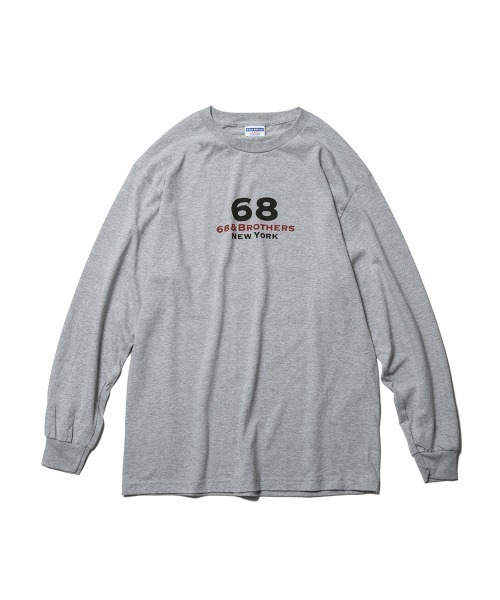 68&brothers（シックスティエイトアンドブラザーズ）の「L/S Tee "1st LOGO"（Tシャツ/カットソー・メンズ・ホワイト/ブラック/ネイビー/グレー・MEDIUM/LARGE/X-LARGE/XX-LARGE）」の4枚目の写真