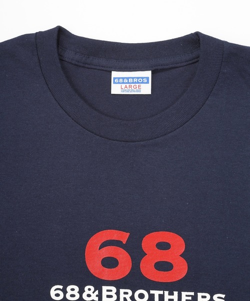 68&brothers（シックスティエイトアンドブラザーズ）の「68&BROTHERS / L/S Tee "1st LOGO"（Tシャツ/カットソー・メンズ・ホワイト/ブラック/ネイビー/グレー・MEDIUM/LARGE/X-LARGE/XX-LARGE）」の8枚目の写真