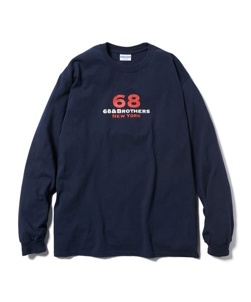 68&brothers（シックスティエイトアンドブラザーズ）の「68&BROTHERS / L/S Tee "1st LOGO"（Tシャツ/カットソー・メンズ・ホワイト/ブラック/ネイビー/グレー・MEDIUM/LARGE/X-LARGE/XX-LARGE）」の15枚目の写真