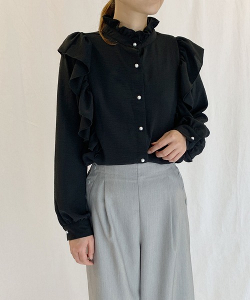 セール 肩フリルブラウス シャツ ブラウス Piccin ピッチン のファッション通販 Zozotown