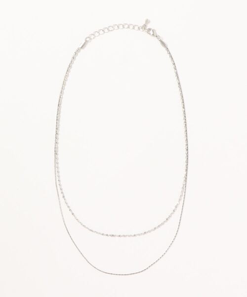 DouDou（ドゥドゥ）の「カットチェーンショート2連ネックレス（ネックレス・レディース・シルバー/ゴールド・FREE）」の5枚目の写真