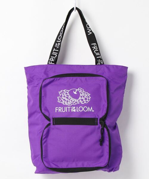 FRUIT OF THE LOOM(フルーツオブザルーム)の「PACK COOLER TOTE / ショッピング / トートバッグ / パッカブル / コンパクト / カジュアル / ナイロン(トートバッグ・メンズ・サックスブルー/イエロー/レッド/ピンク/パープル/ブラック・FREE)」の3枚目の写真