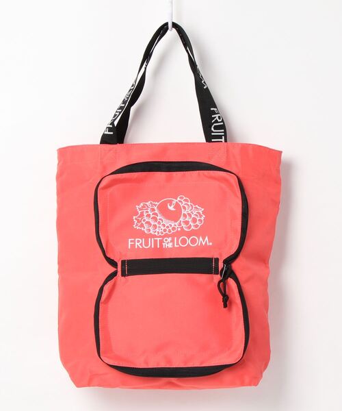 FRUIT OF THE LOOM(フルーツオブザルーム)の「PACK COOLER TOTE / ショッピング / トートバッグ / パッカブル / コンパクト / カジュアル / ナイロン(トートバッグ・メンズ・サックスブルー/イエロー/レッド/ピンク/パープル/ブラック・FREE)」の5枚目の写真