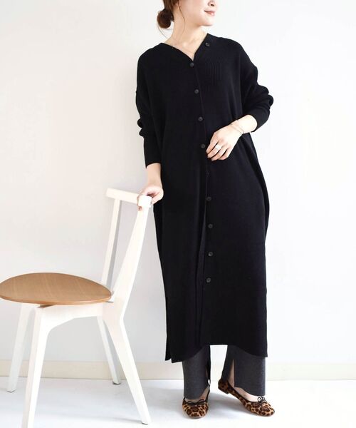 SHIPS Days(シップスデイズ)の「SHIPS Days:セミワイドニットパンツ◇(その他パンツ・レディース・ベージュ/ダークグレー・ONE SIZE)」の5枚目の写真