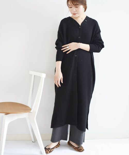 SHIPS Days(シップスデイズ)の「SHIPS Days:セミワイドニットパンツ◇(その他パンツ・レディース・ベージュ/ダークグレー・ONE SIZE)」の6枚目の写真