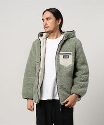 Guess | Embroidery Logo Boa Padding Hooded Zip Up Jacket(その他アウター)