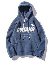【HOOK】ロゴ刺繍ボアパーカー