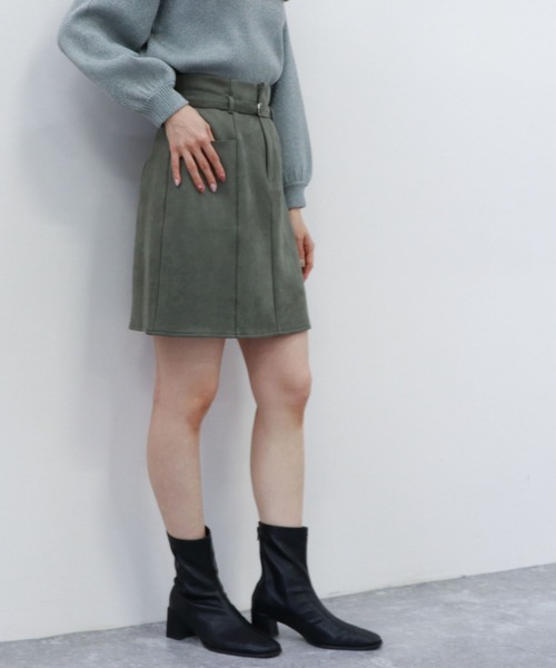 archives（アルシーヴ）の「スエードハイウエストスカート（スカート・レディース・ベージュ/グリーン/アイボリー・MEDIUM）」の10枚目の写真