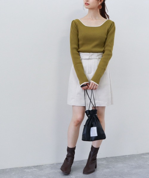 archives（アルシーヴ）の「スエードハイウエストスカート（スカート・レディース・ベージュ/グリーン/アイボリー・MEDIUM）」の16枚目の写真