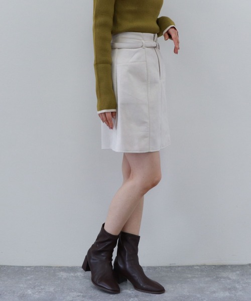 archives（アルシーヴ）の「スエードハイウエストスカート（スカート・レディース・ベージュ/グリーン/アイボリー・MEDIUM）」の12枚目の写真
