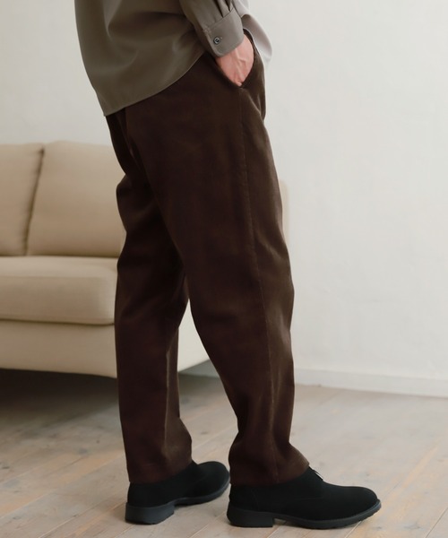 LAKOLE(ラコレ)の「14Wコールワイドパンツ / LAKOLE(その他パンツ・メンズ・ライトグリーン/ブラウン/ライトグレー・LARGE/MEDIUM/SMALL)」の2枚目の写真