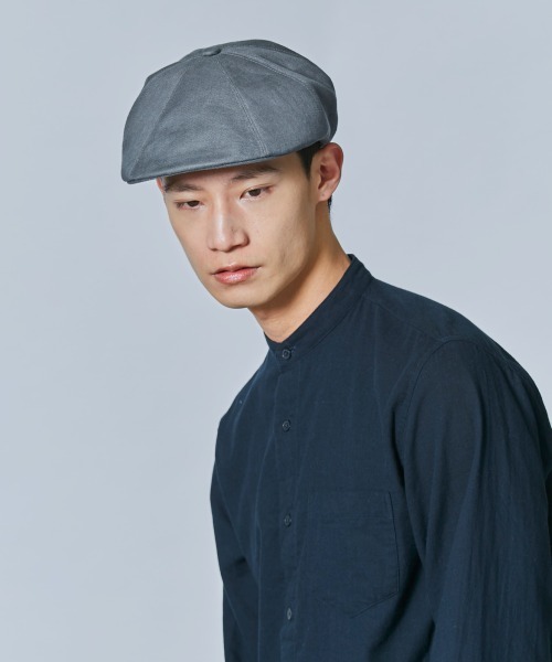 OVERRIDE（オーバーライド）の「【OVERRIDE】JAPAN LINEN HUNTING / 【オーバーライド】ジャパン　リネン　ハンチング（ハンチング/ベレー帽・メンズ・グリーン/ブルー/グレー・60cm/58cm）」の5枚目の写真