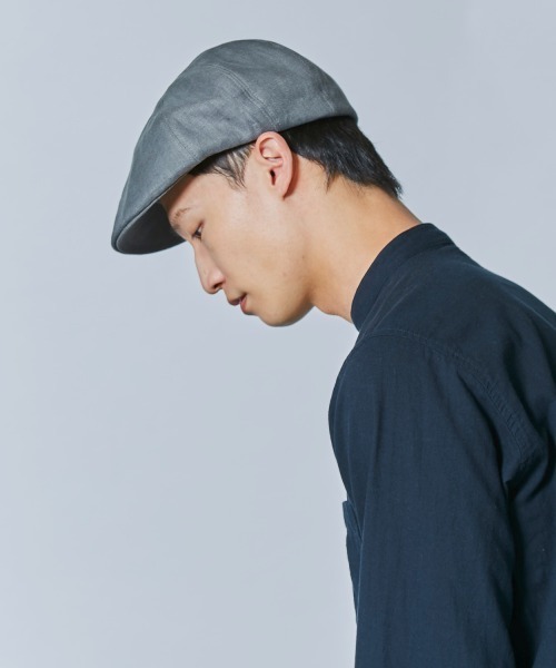 OVERRIDE（オーバーライド）の「【OVERRIDE】JAPAN LINEN HUNTING / 【オーバーライド】ジャパン　リネン　ハンチング（ハンチング/ベレー帽・メンズ・グリーン/ブルー/グレー・60cm/58cm）」の6枚目の写真