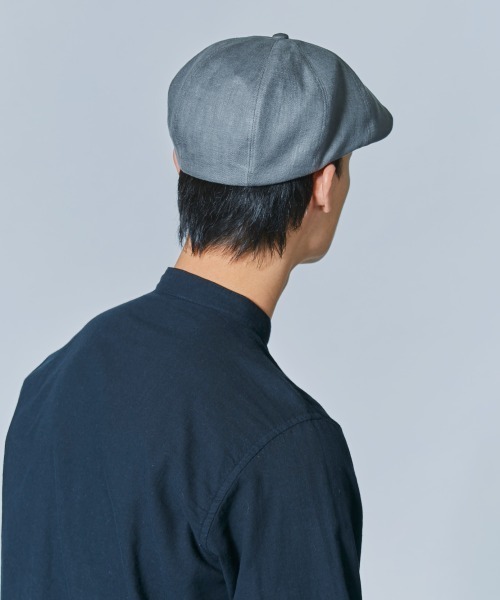 OVERRIDE（オーバーライド）の「【OVERRIDE】JAPAN LINEN HUNTING / 【オーバーライド】ジャパン　リネン　ハンチング（ハンチング/ベレー帽・メンズ・グリーン/ブルー/グレー・60cm/58cm）」の7枚目の写真