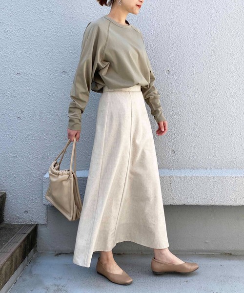 PICCIN(ピッチン)の「リネンライクフレアスカート(スカート・レディース・チャコールグレー/ベージュ・M/L)」の17枚目の写真