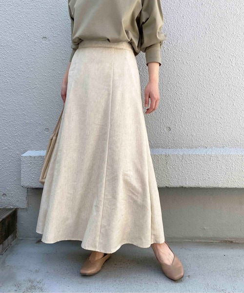 PICCIN(ピッチン)の「リネンライクフレアスカート(スカート・レディース・チャコールグレー/ベージュ・M/L)」の16枚目の写真