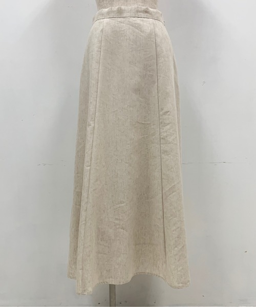 PICCIN(ピッチン)の「リネンライクフレアスカート(スカート・レディース・チャコールグレー/ベージュ・M/L)」の6枚目の写真