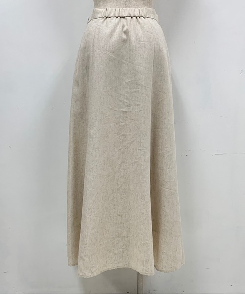 PICCIN(ピッチン)の「リネンライクフレアスカート(スカート・レディース・チャコールグレー/ベージュ・M/L)」の4枚目の写真