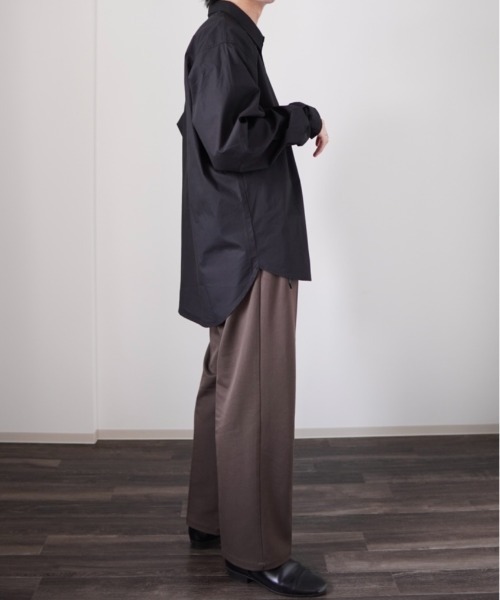 y/m by れぽすけ（イムバイレポスケ）の「リラックスワイドシャツ（シャツ/ブラウス・メンズ・ホワイト/ブラック/ブルー・MEDIUM/LARGE）」の5枚目の写真