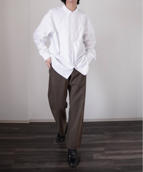 y/m by れぽすけ（イムバイレポスケ）の「リラックスワイドシャツ（シャツ/ブラウス・メンズ・ホワイト/ブラック/ブルー・MEDIUM/LARGE）」の13枚目の写真