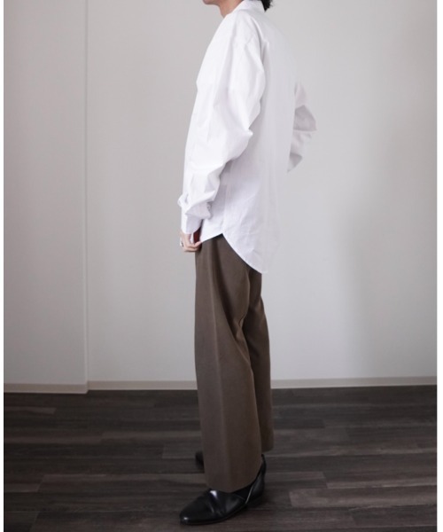 y/m by れぽすけ（イムバイレポスケ）の「リラックスワイドシャツ（シャツ/ブラウス・メンズ・ホワイト/ブラック/ブルー・MEDIUM/LARGE）」の15枚目の写真