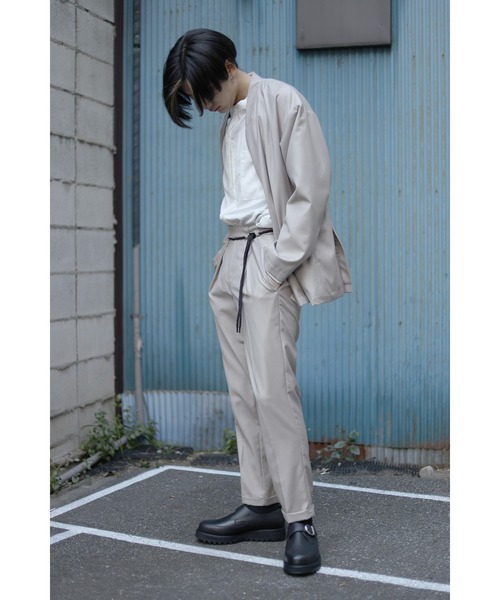 セール】オーバーサイズ ノーカラージャケット<セットアップ可
