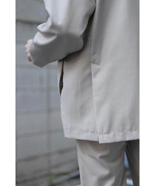 CREARE -LINO-（クレアーレリノ）の「オーバーサイズ ノーカラージャケット<セットアップ可>（ノーカラージャケット・メンズ・グレイッシュベージュ/カーキ/ブラック・M/L）」の5枚目の写真