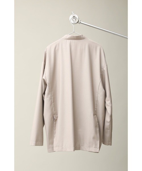 CREARE -LINO-（クレアーレリノ）の「オーバーサイズ ノーカラージャケット<セットアップ可>（ノーカラージャケット・メンズ・グレイッシュベージュ/カーキ/ブラック・M/L）」の19枚目の写真
