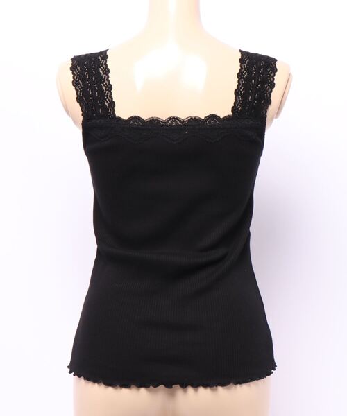 Honeys（ハニーズ）の「テレコレースキャミソール（キャミソール・レディース・ネイビー/ピンク系その他/オフホワイト/ブラック/グレイッシュベージュ/ミント/ラベンダー/モカ・M/S/L）」の16枚目の写真