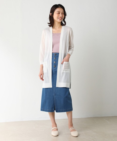 Honeys（ハニーズ）の「テレコレースキャミソール（キャミソール・レディース・ネイビー/ピンク系その他/オフホワイト/ブラック/グレイッシュベージュ/ミント/ラベンダー/モカ・M/S/L）」の14枚目の写真