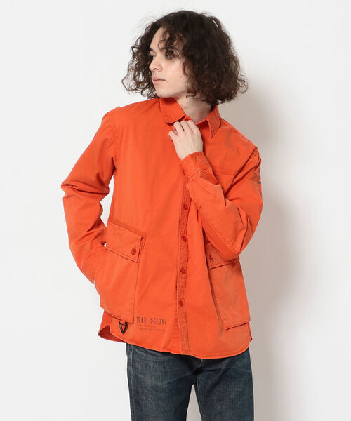 セール ユーズドウォッシュ カーゴシャツ L S Used Wash Cargo Shirt シャツ ブラウス Avirex アヴィレックス のファッション通販 Zozotown