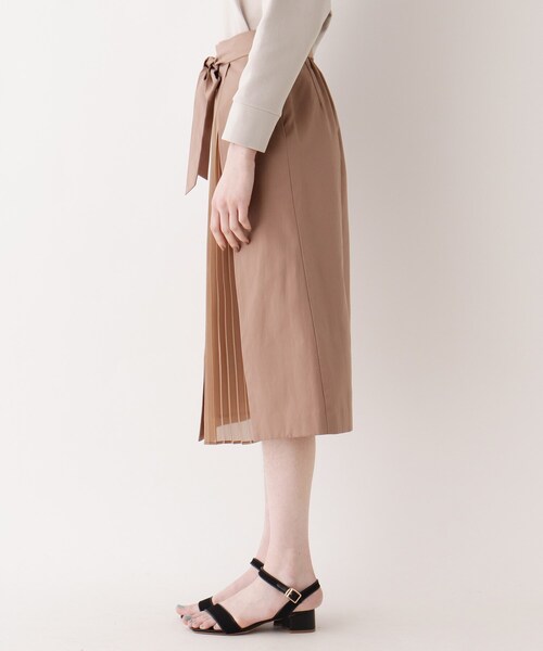 SOUP（スープ）の「◆【大きいサイズあり・13号・15号】クリアツイルドッキングプリーツスカート（スカート・レディース・カーキ/サンドベージュ/ライトベージュ・11/15 /13/09/07）」の5枚目の写真