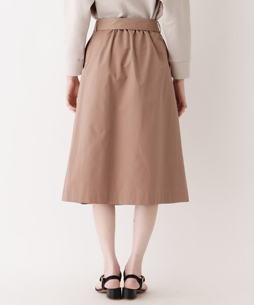 SOUP（スープ）の「◆【大きいサイズあり・13号・15号】クリアツイルドッキングプリーツスカート（スカート・レディース・カーキ/サンドベージュ/ライトベージュ・11/15 /13/09/07）」の6枚目の写真