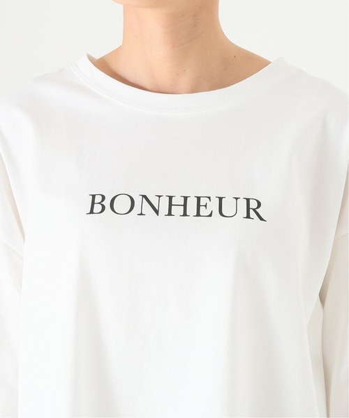 Simplicite（サンプリシテ）の「バックロゴ ロングTシャツ◆（Tシャツ/カットソー・レディース・ホワイト/ブラック/ベージュ・FREE）」の13枚目の写真