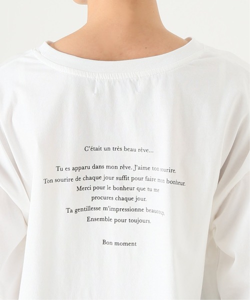 Simplicite（サンプリシテ）の「バックロゴ ロングTシャツ◆（Tシャツ/カットソー・レディース・ホワイト/ブラック/ベージュ・FREE）」の14枚目の写真