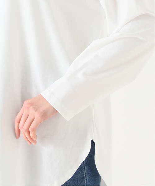 Simplicite（サンプリシテ）の「バックロゴ ロングTシャツ◆（Tシャツ/カットソー・レディース・ホワイト/ブラック/ベージュ・FREE）」の16枚目の写真