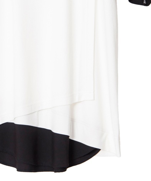 NO ID.（ノーアイディ）の「mt7149- ｽﾘｰﾚｲﾔｰﾄﾞC-N-Tｼｬﾂ（Tシャツ/カットソー・メンズ・ホワイト/ブラック/グレー・1/2）」の22枚目の写真