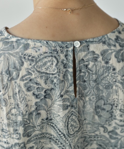 Auntie Rosa Holiday（アンティローザホリデー）の「花柄ロングフレアワンピース（ワンピース・レディース・ブラック/オフホワイト・FREE）」の4枚目の写真