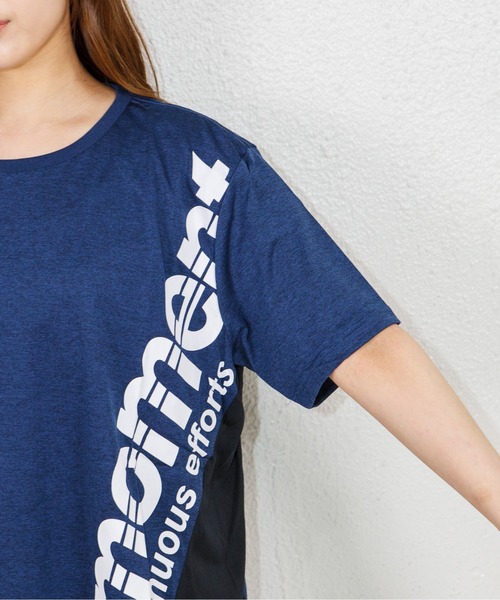 GGD(ジージーディー)の「カチオン天竺サイド切り替えビッグロゴTシャツ(Tシャツ/カットソー・レディース・グレー系その他/グレー/ネイビー系1/ネイビー系/ブラック・LL/L/M)」の21枚目の写真
