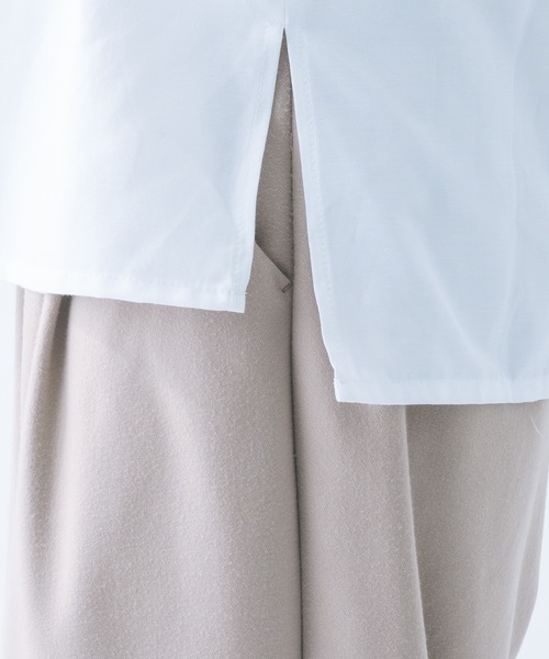 epnok（エプノック）の「サイドスリットオックスレギュラーシャツ（シャツ/ブラウス・メンズ・グレイッシュベージュ/オフホワイト・SMALL/MEDIUM/LARGE）」の14枚目の写真