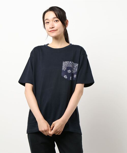 FRUIT OF THE LOOM(フルーツオブザルーム)の「FRUIT OF THE LOOM ハバハンクポケT シャツ(Tシャツ/カットソー・メンズ・ブラック/ベージュ/カーキ/ネイビー/ホワイト/グレー・M/L/LL)」の6枚目の写真