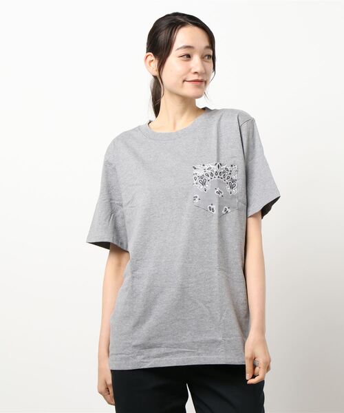 FRUIT OF THE LOOM(フルーツオブザルーム)の「FRUIT OF THE LOOM ハバハンクポケT シャツ(Tシャツ/カットソー・メンズ・ブラック/ベージュ/カーキ/ネイビー/ホワイト/グレー・M/L/LL)」の1枚目の写真